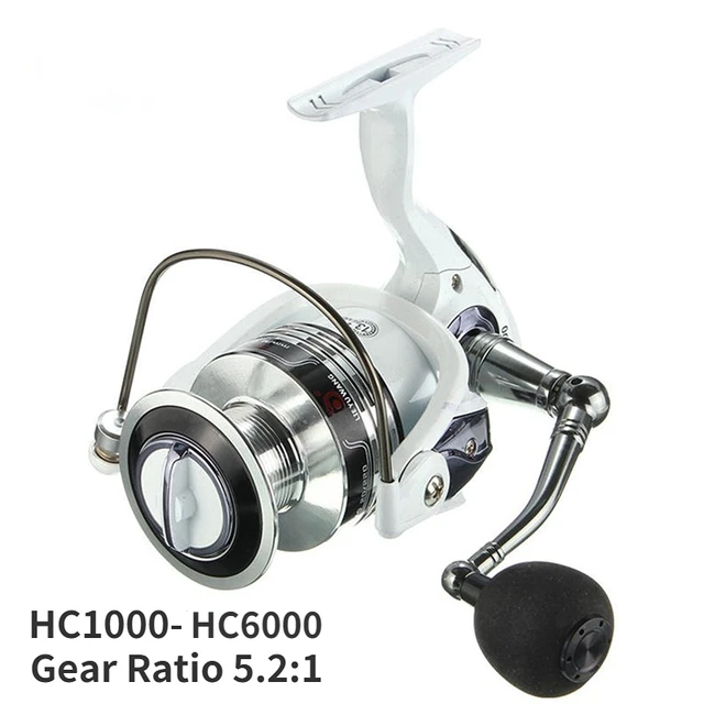 HC1000-6000 Series Fishing Spinning Reels 5.2:1 Gear Ratio Casting Shimano  Reel Saltwater Freshwater Carp