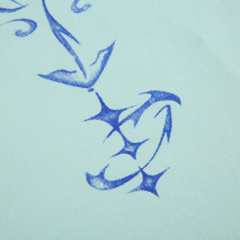 Camisola con estampado abstracto Y2K sin mangas, básica, ajustada, azul claro, top corto, lindas camisetas sin mangas para mujer