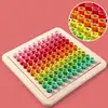 1Set Wooden Montessori Hundred Board Math 1 To 100 Consecutive Numbers Counting Toy Montessori Educational Wooden Toys For Child 3