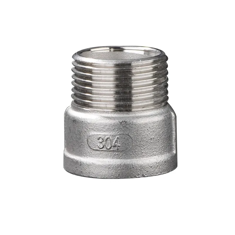 Male Straight Hexagon Joint Nipple Pipe Connection 304 Stainless Steel threaded 1/2