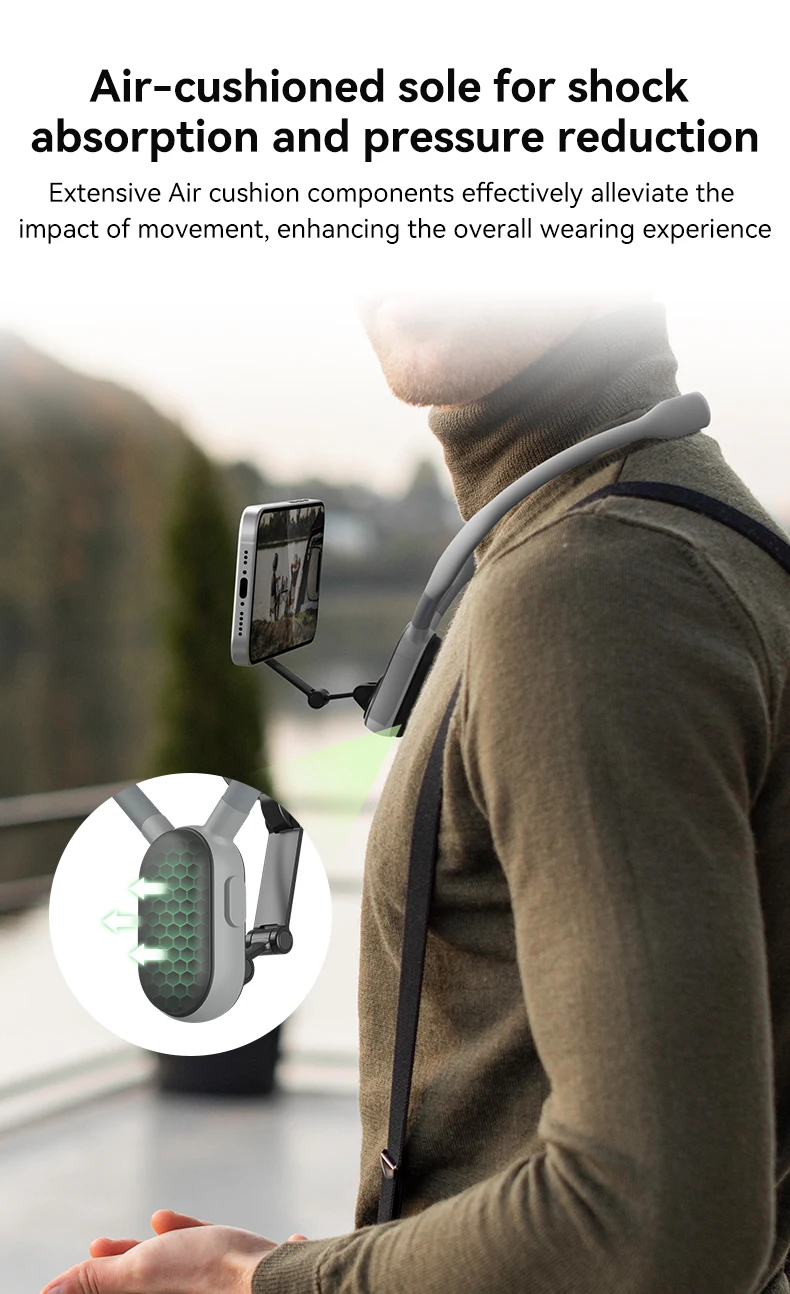TELESIN Silicone Phone Magnetic Neck Mount Quick Release Hold for Iphone 15 14 1
