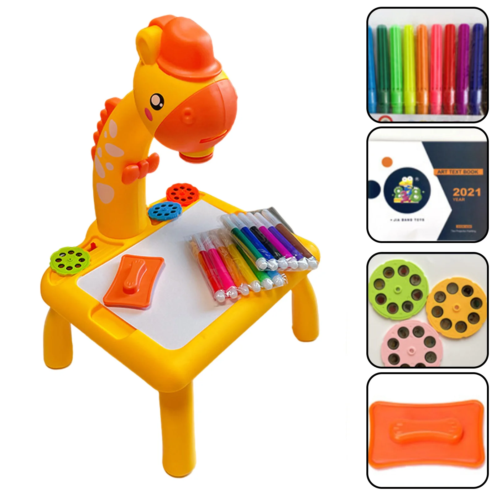 Projecteur LED pour enfants Dessin Tablette Set Art Planche à dessin Lampe  Jouets Apprentissage éducatif Outils de dessin Jouets