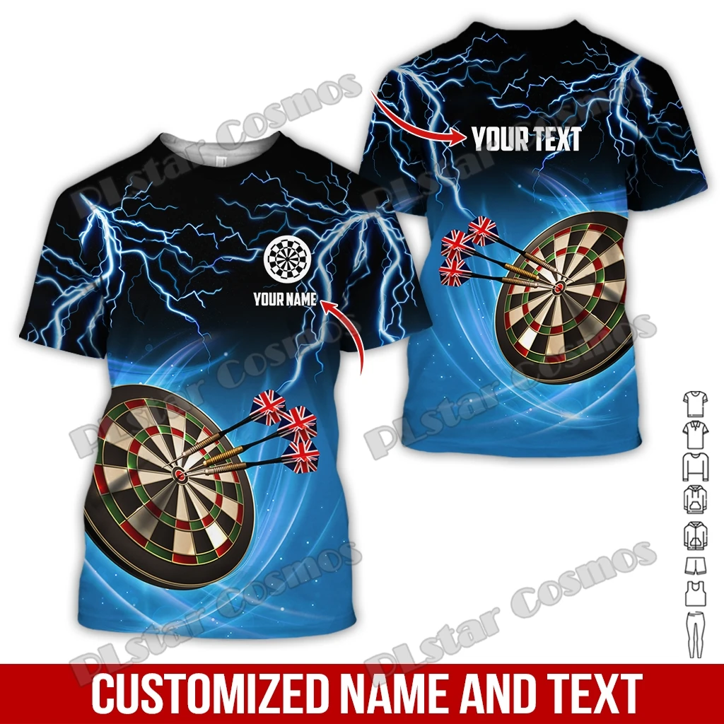 Personalisierte Name Darts Camo Muster 3D Gedruckt Herrenmode T-shirt Sommer Unisex Casual t-shirt Geschenk Für Darts Liebhaber DW262 – Detail 9