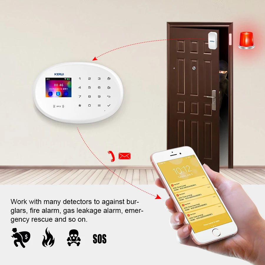 KERUI Smart Home Security Alarm System Wireless