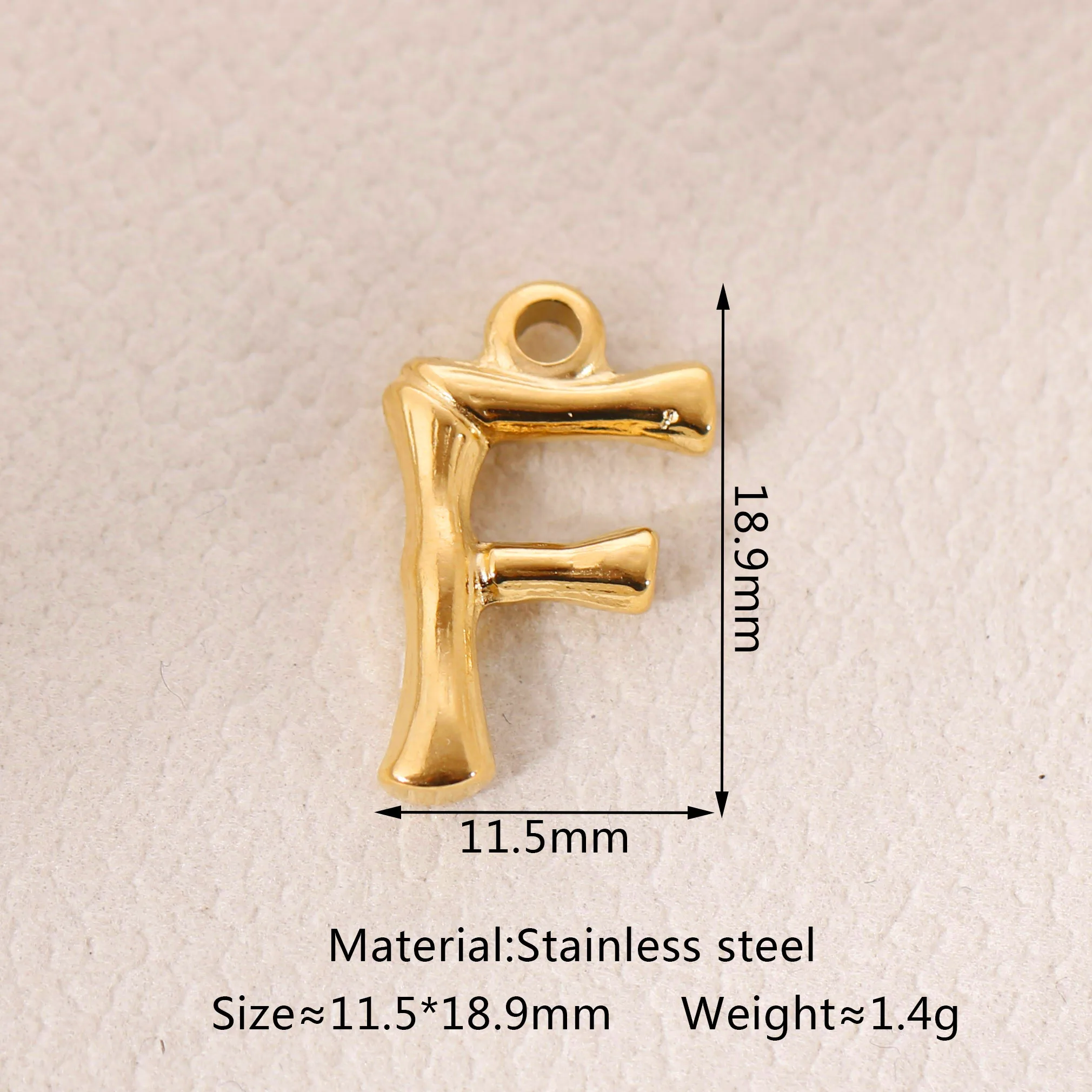 3 Teile/los Englisch Buchstaben Charms Edelstahl PVD Überzug Initial A-Z Alphabet Anhänger DIY Personalisierte Schmuck Finden – Detail 12