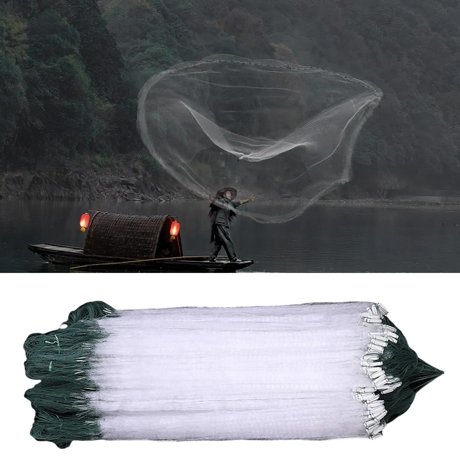 Fishing Net Nylon Mesh Trap Tackle Tool Accessories