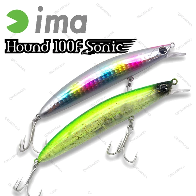 Japan Ima Hound 100F Sonic 100mm 14g Floating Bass Lure baitfish Fishing  minnow Saltwater long distance