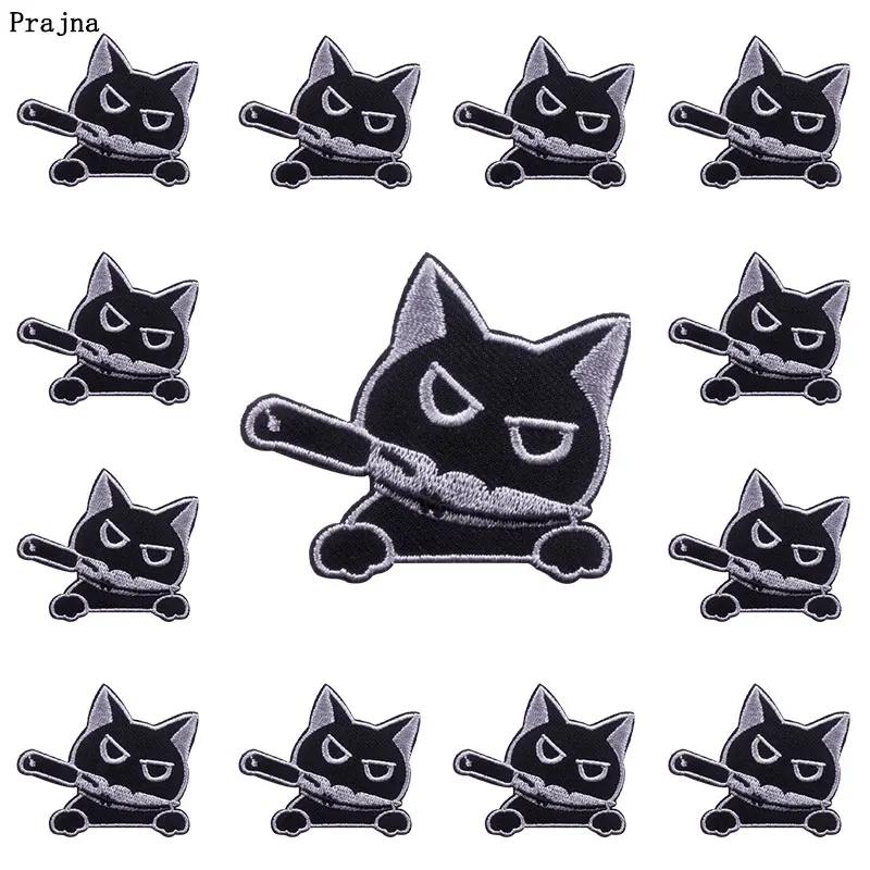 10 Teile/lose Tier/Katze Patch Nette Cartoon Gestickte Patches Auf Kleidung DIY Eisen Auf Patches Für Kleidung Trinken Lebensmittel nähen Aufkleber – Detail 21