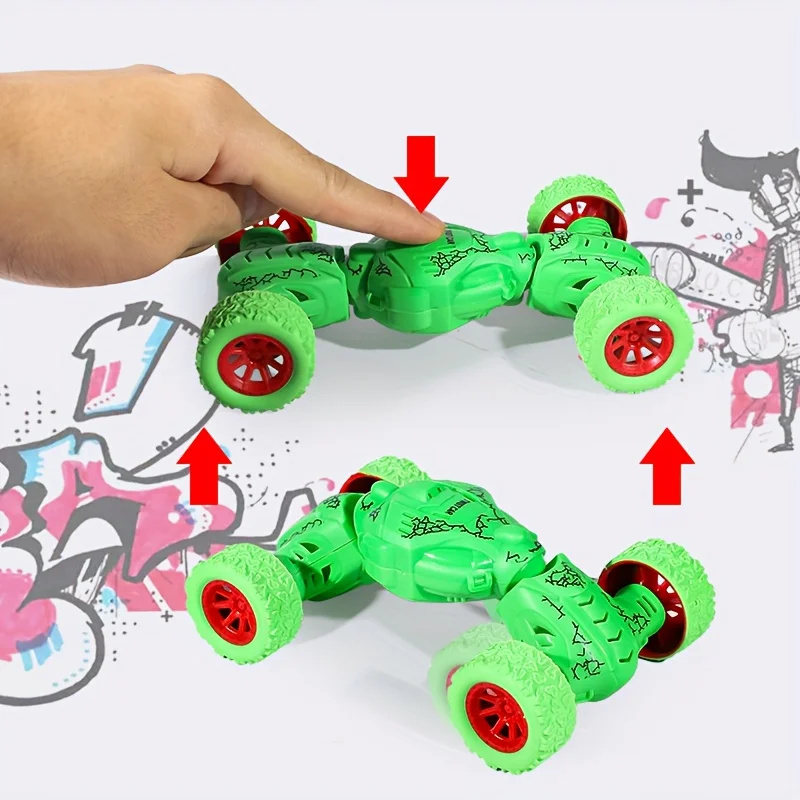 Inertial off-road vehicle dual spring toy car, suitable for climbing stunts, parties and educational entertainment - 3