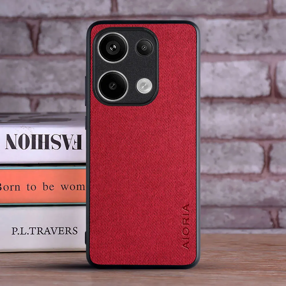 Luxurious Textile Leather Skin Phone Cover - Elegant Case