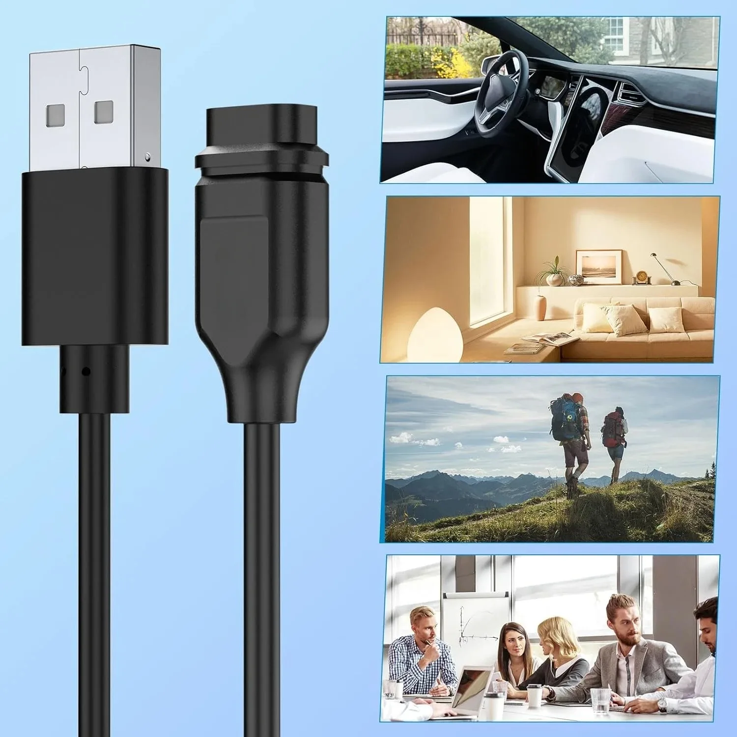 Durable 1M Type-C USB-A Charger Cable