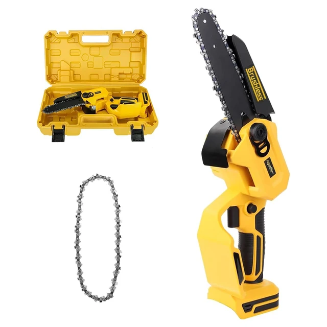 Motosierra Sin Escobillas 12 Pulgadas Compatible Con Batería Dewalt 20V - Motosierra Inalámbrica Con Engrasador Automático Y Seguridad Para Poda Y Jardinería (1000W)