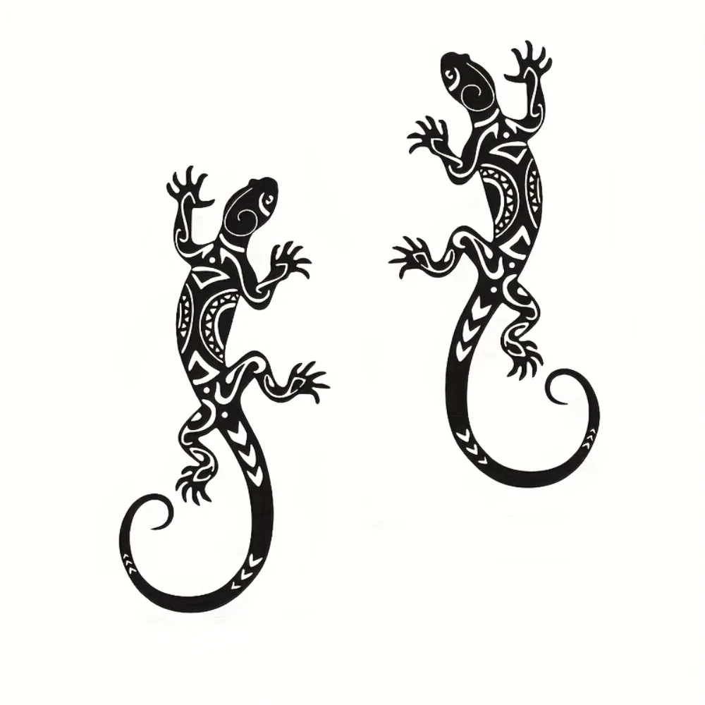 Cifbuy Rustic Metal Gecko Wall Art Wrought Iron Hooks Waterproof - Image 3