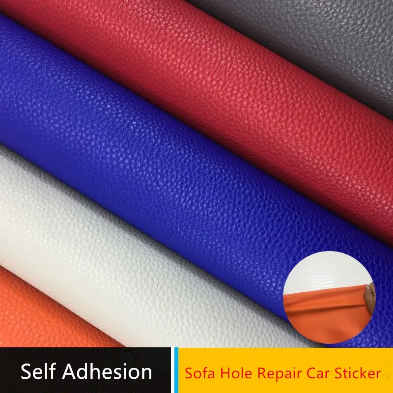 3M Multicolor PU Sofa Hole Repair Car Sticker Self Adhesion Litchi Faux Synthetic Leather Patch Table Bed Decoration Waterproof