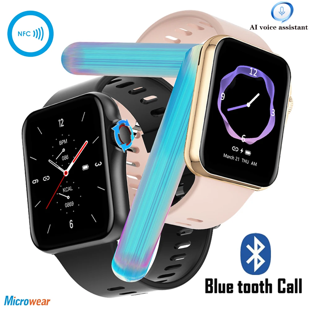 

New 1.7" Blue Tooth Call Women Smart Watch 7 AI Voice Assistant Heartrate Sport Fitness Tracker NFC Waterproof Men Smartwatch