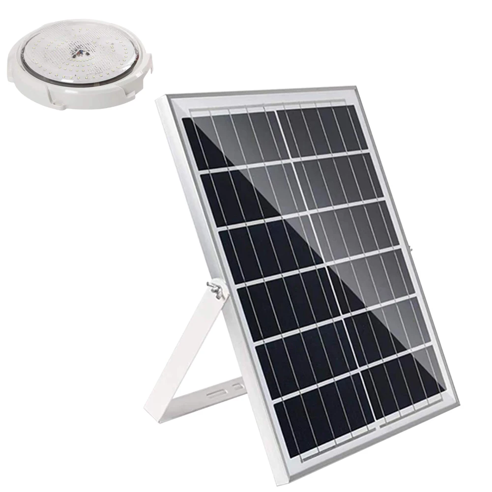 Solar Lights Indoor Home Intelligent Solar Ceiling Light With Remote 30/50/100/200 Rated Power Outdoor Solar Shed Light Patio