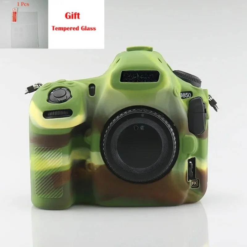 Kamera çantası Gövde Kapağı Koruyucu Silikon Kılıf Nikon D850 için büyük tek koruyucu kılıf + ücretsiz temperli film