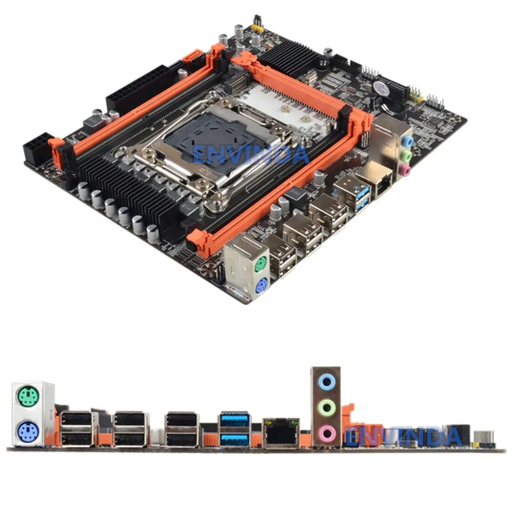 Envinda X99 Slot para Placa-mãe Lga20113 Nvme M.2 Ssd Usb3.0 Suporte Ddr4 Reg Memória Ecc e Processador Intel Xeon e5 v3 v4 - Imagem 2