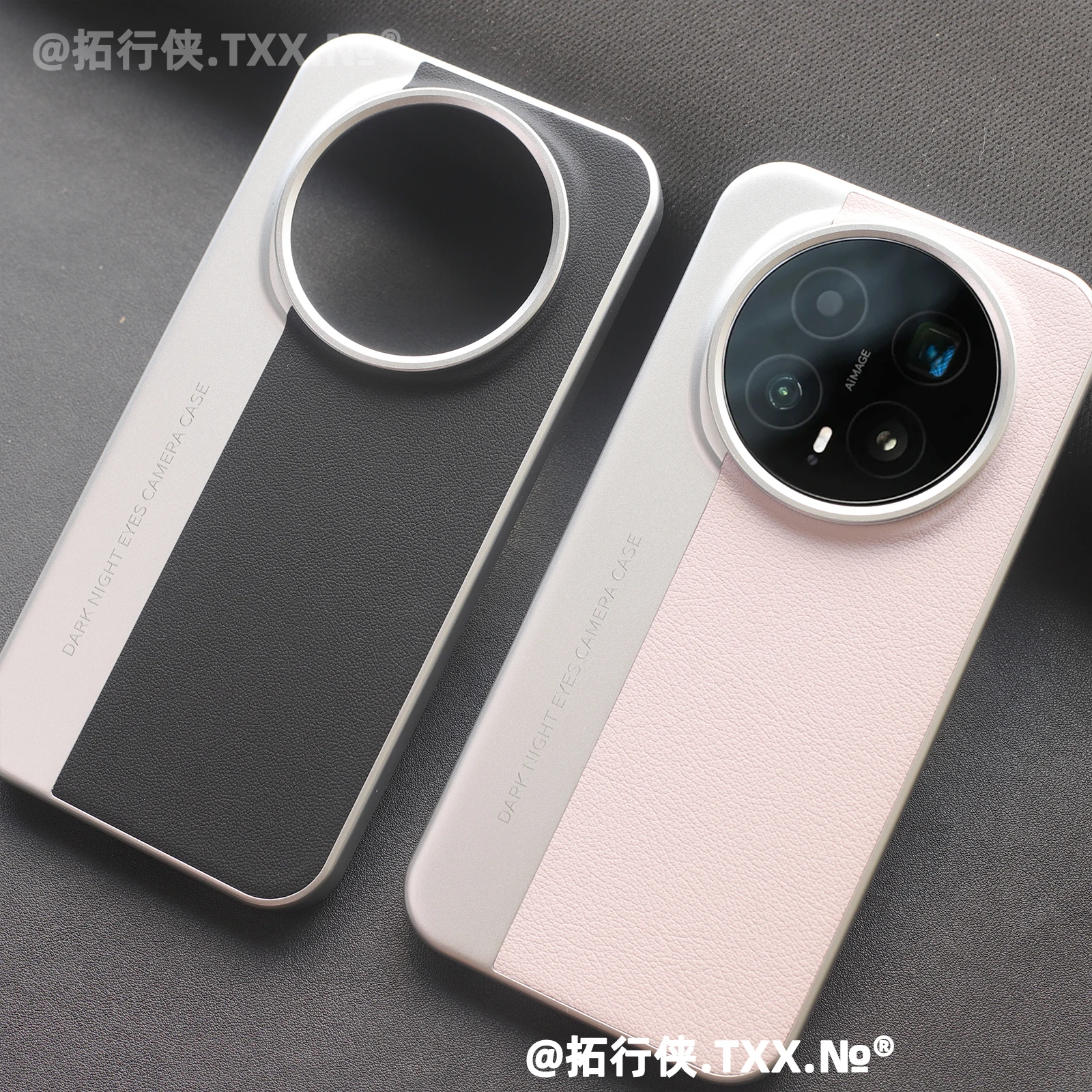 Leather Shockproof Case with Metal Lens Protection - Anti-Fall, Business Luxury
