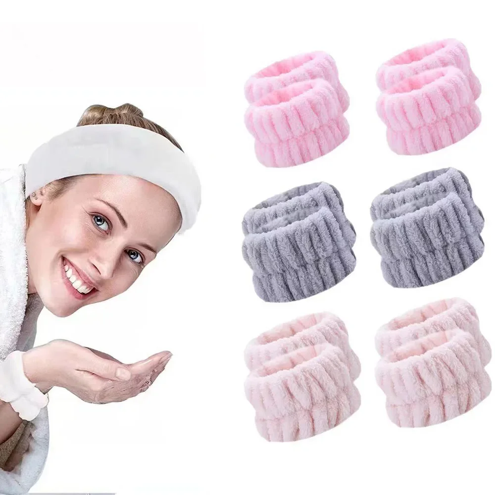 Reusable Spa Wrist Washband Soft Microfiber Towel Wristbands for Washing Face Women Girls Yoga Running Sport Wrist Sweatband washing wristband sweat wiping bracelet