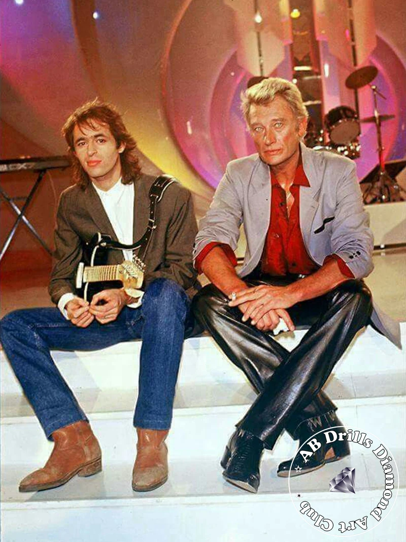 Wywqn Broderie Full 5D Jean-Jacques Goldman Diamant Peinture Couture Point De Croix Strass À La