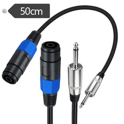 Speaker Cable Speakon Female Connector to 1/4" Male TS Speaker Cable - Speak-on Jack to 1/4 TS Plug 0.5m