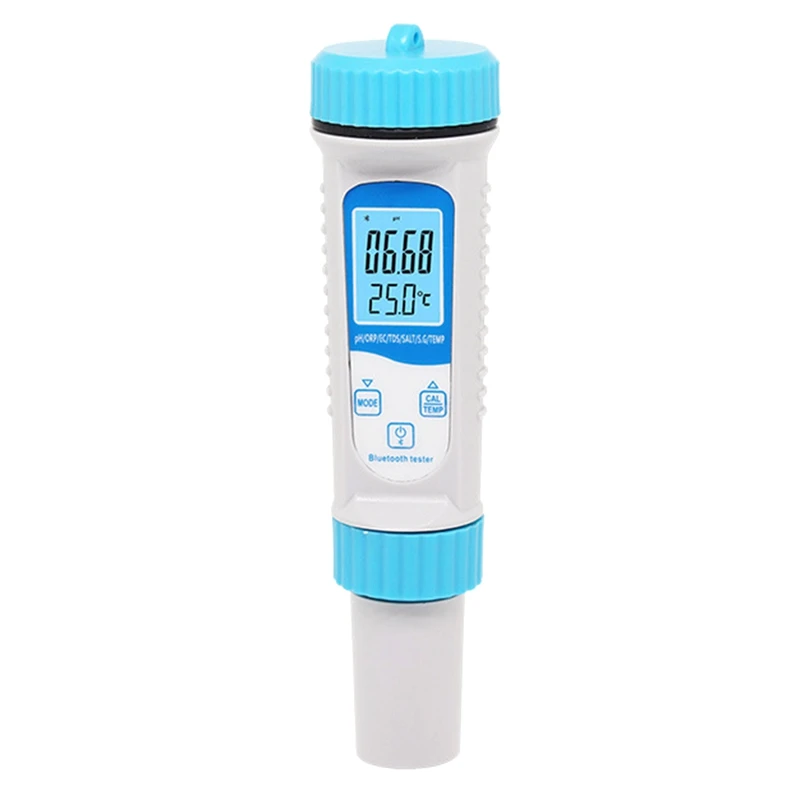 

7 In 1 PH Meter PH/TDS/EC/ORP/SALT/SG/Temperature Meter Digital Bluetooth Water Quality Monitor Tester Durable Easy To Use