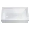 Town Square S 60"x32" Left Drain Bathtub White Integral 3-Sided Tiling Flange Lumbar Support Pre-Leveled Bottom Coordinated with 4