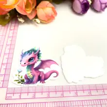  10 pieces animall Cartoon New cartoon  Figurine  Crafts Flat Back Resins Bow Diy Hairpin hair Accessories headwear 23062801 