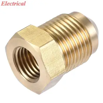 Brass Pipe fitting, 3/8 SAE Flare Male 1/4 SAE Female Thread, Tube Adapter 1