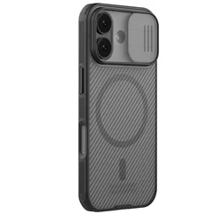 Nillkin Magnetic CamShield Pro Camera Slide Case with Magsafe - Durable Hard PC Back Cover - iPhone 17 Pro (Cam Mag ClearBlack)