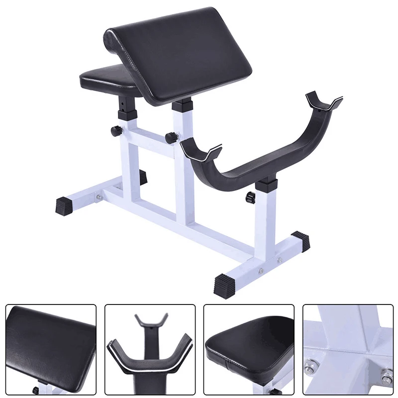 MIYAUP-Biceps Training Class Plus Pastor Stool Collar, Weight Lifting Fitness Workout Bench