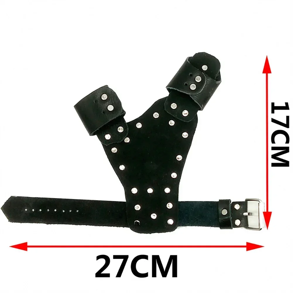 Outdoor Shooting Fishing Hand Guard Wristband Slingshot Armguard Suit PU Leather Rubber Steel Sheet Reel+Dart Handguard