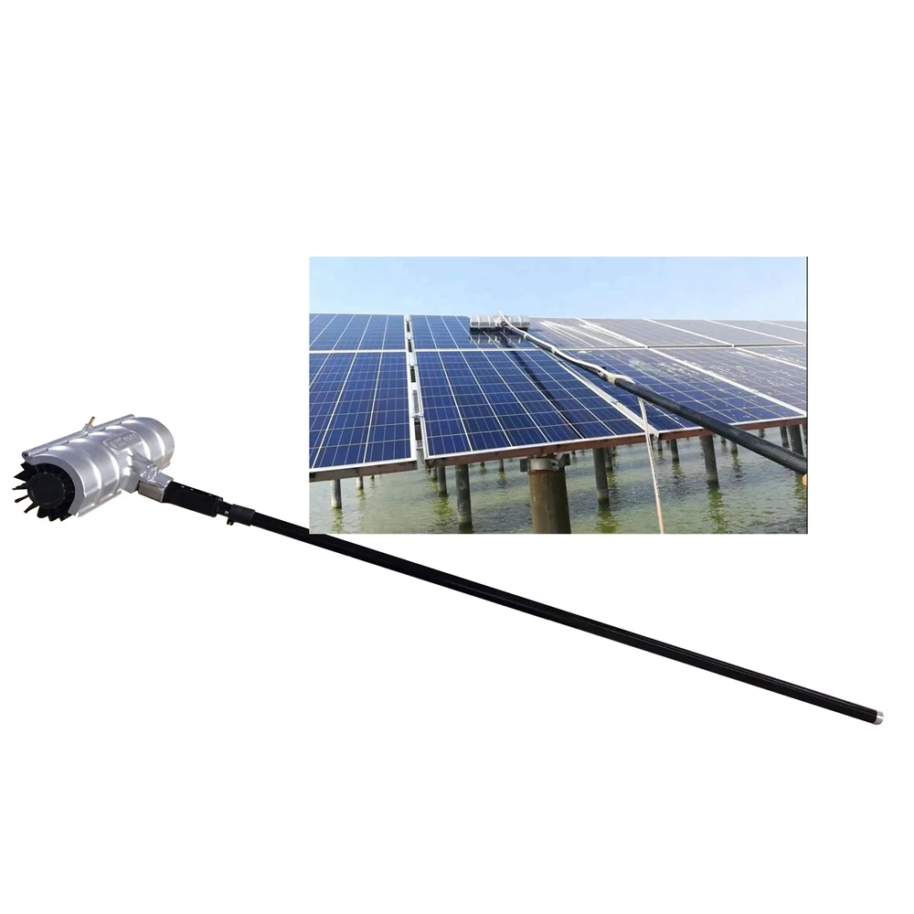 

solar panel cleaning rotary equipment and roller brush solar panel cleaning robot with battery