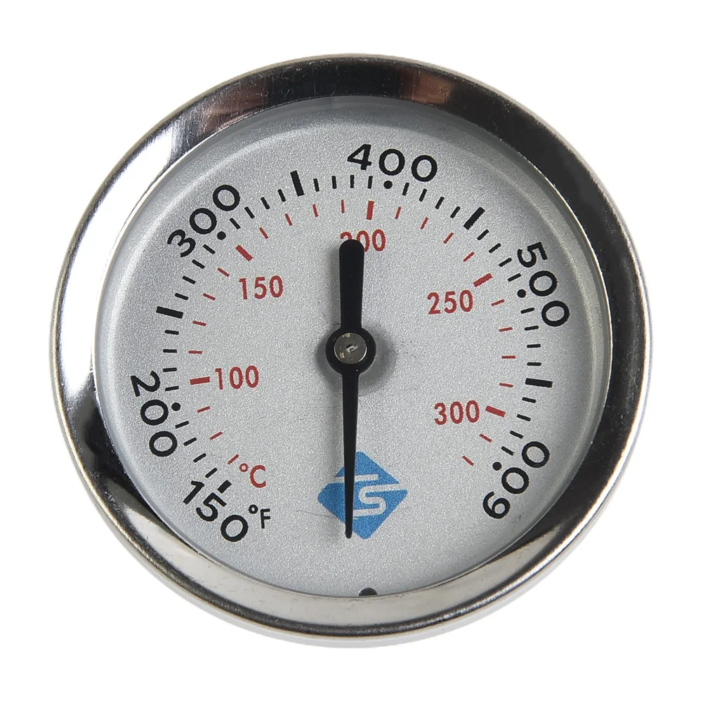 1PC Thermometer Grill Replacement Parts Silver BBQ Grill Bimental Oven Pointer 150-600℉ for Weber for Genesis Gold Models