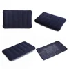 Inflatable Travel Neck Pillow Outdoor PVC Flocking Pillows Mattress Blue Inflation Cushion 1