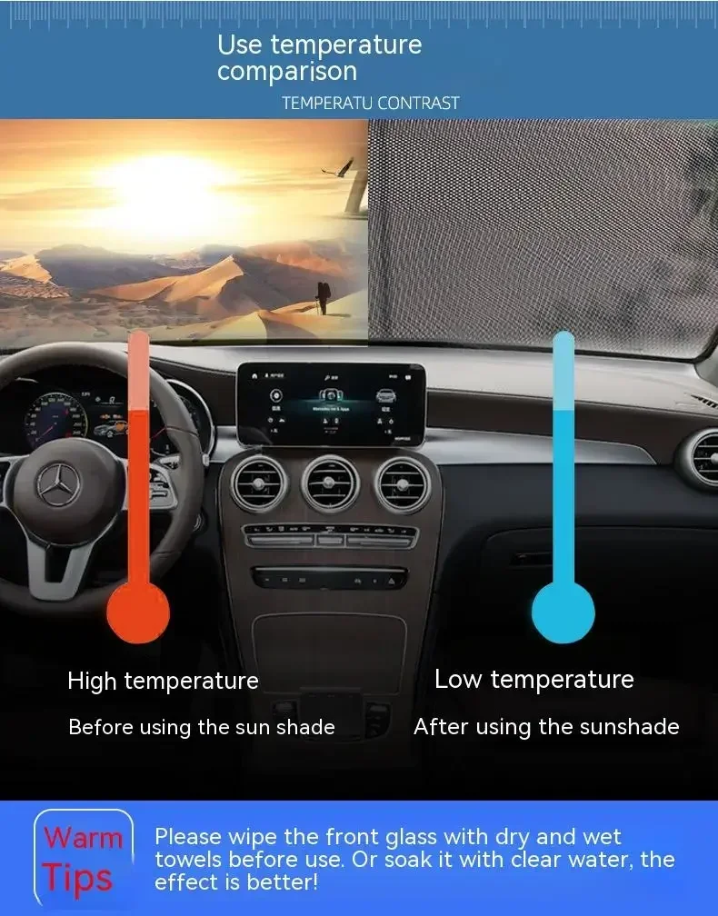 Car Sunshade Curtain Roller Sunblind UV Protective Visor