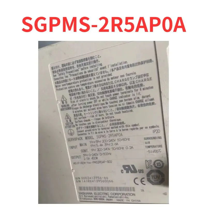 

Second-hand SGPMS-2R5AP0A Servo Driver test OK Fast Shipping
