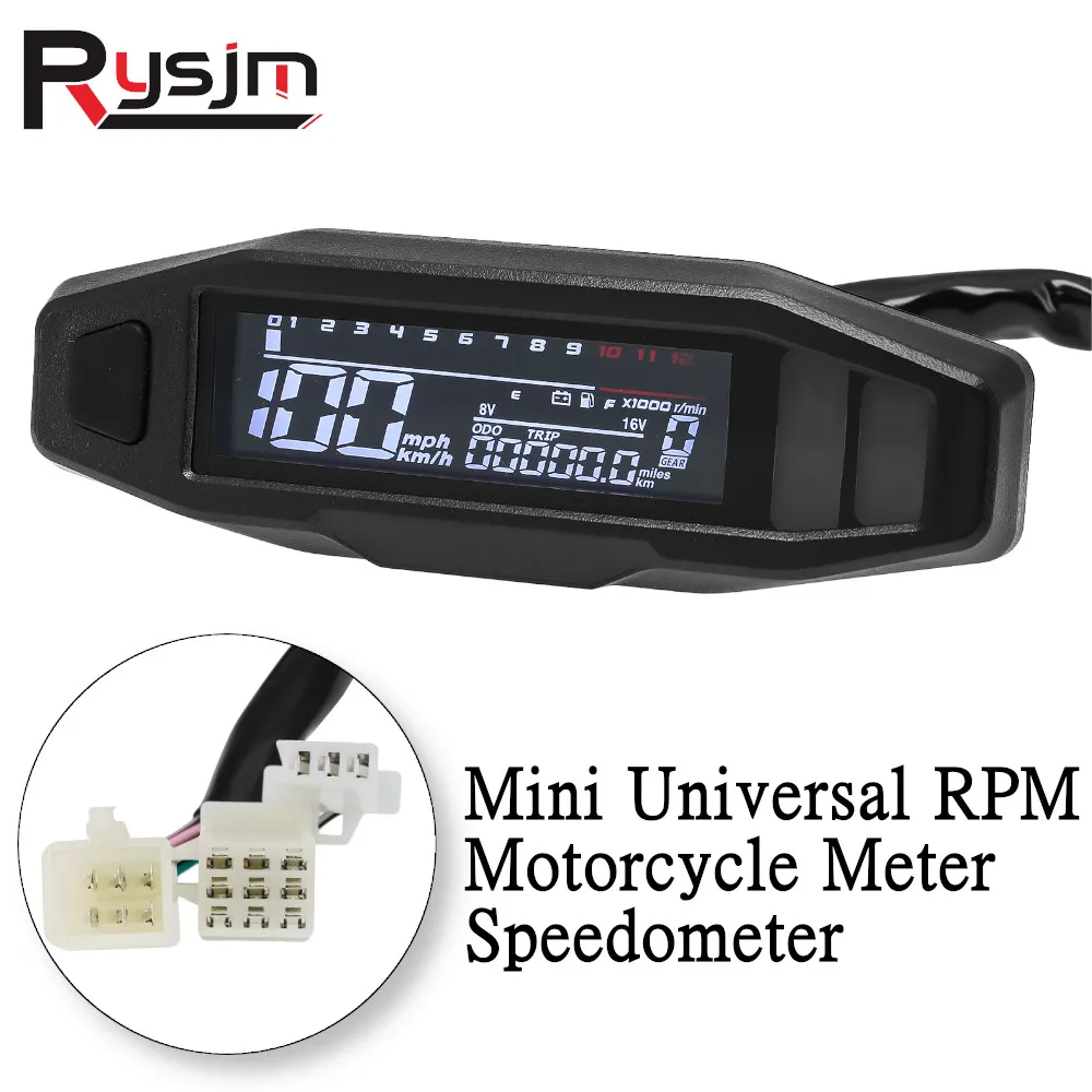 Mini universal rpm motocicleta medidor tacômetro lcd digital ...