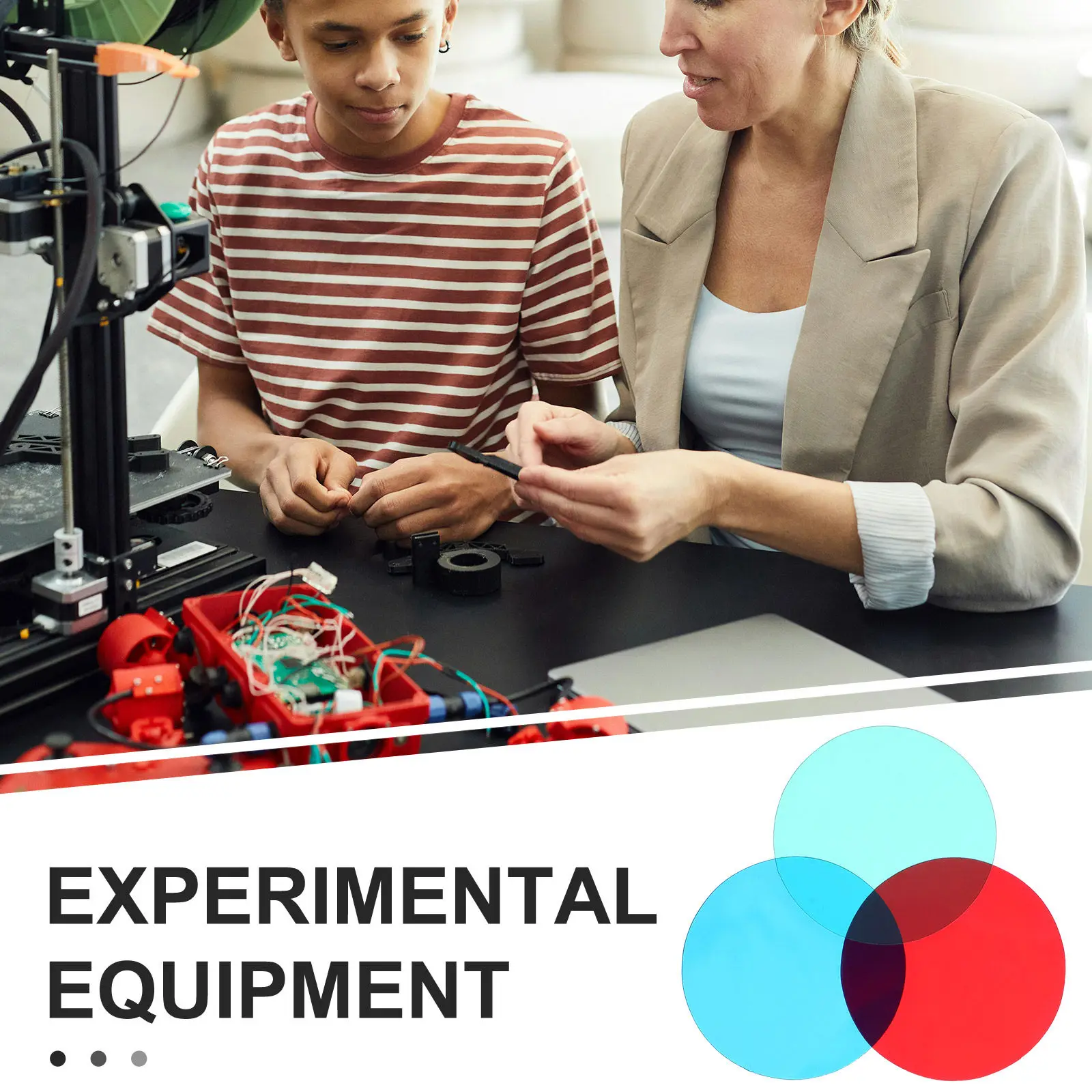 6Pcs 컬러 필터 보드 빨간색 녹색 파란색 반투명 시트 고투과성 유연한 플라스틱 시트 교실 광학 물리학