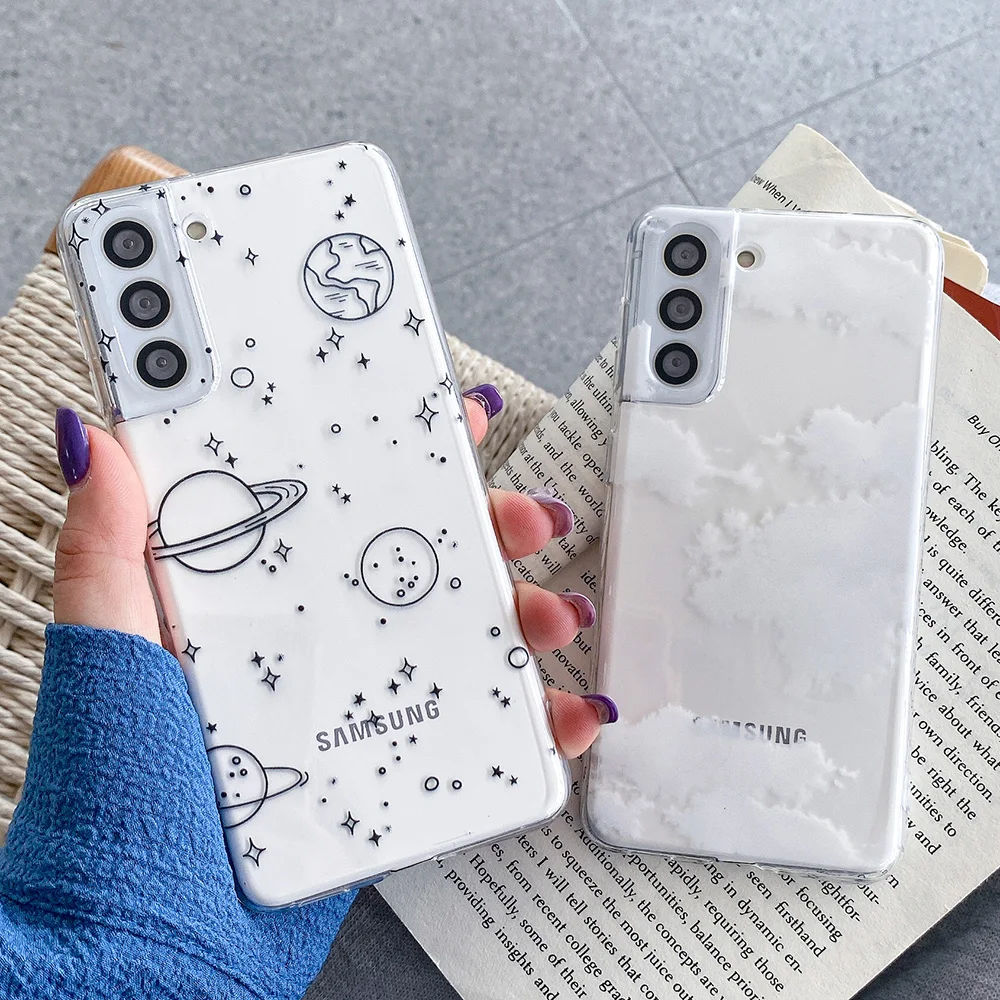 Star Space Case Per Samsung Galaxy S24 S23 S22 S21 S20 S10 Plus A52 A72 A51 A71 A13 A22 A32 A42 A33 A53 5G Cover Morbida Antiurto