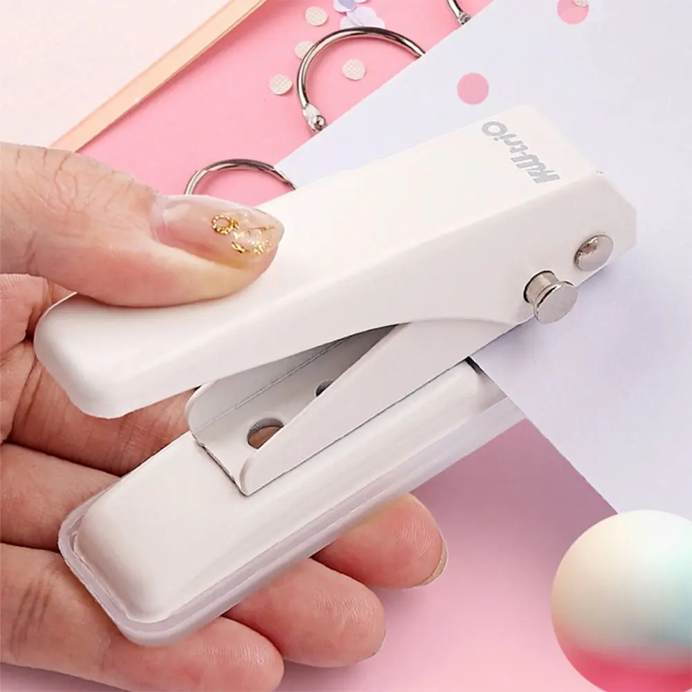 Portable Single Hole Round Hole Puncher DIY Scrapbooking Puncher Handmade Disc Ring Binding Cutter School Office