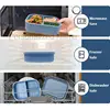 Silicone Lunch Box 3 Compartment Personalized Name Bento Box Leakproof Silicone Lunch Box Kids Divider Portable Picnic Food Box 4