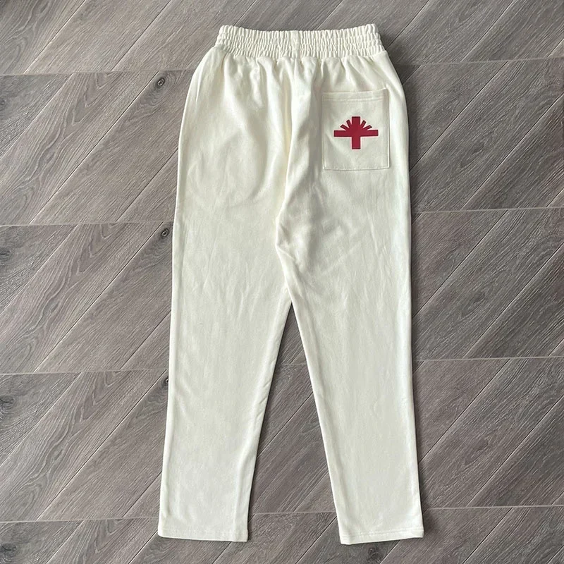 2024ss Vertabrae Sweatpants 1:1 Best Quality 3D Letters Men Pants Oversized Drawstring Jogger Pants