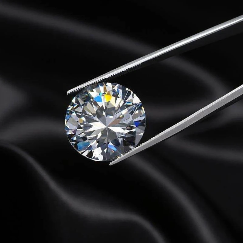 Solitaire Diamond 0.5 Carat D Color Moissanite Round Brilliant 5mm Loose Moissanite Stone VVS1 Excellent Cut Grade Test Positive