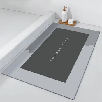 Tappetini da bagno assorbenti Doccia Bagno antiscivolo Tappetino da bagno Tappetini ad asciugatura rapida Tappetino per WC Tappetino da bagno facile da pulire 1