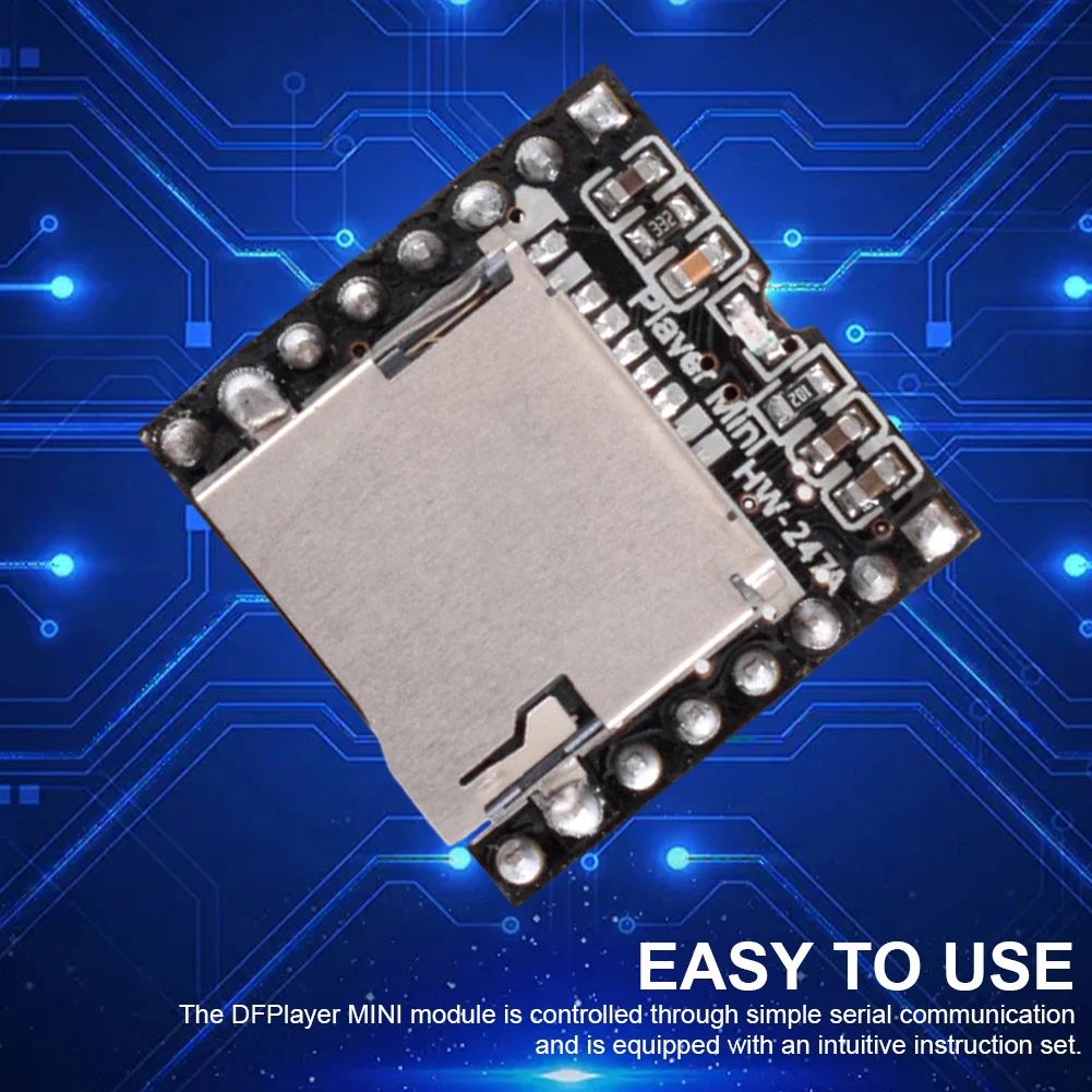 1-20PCS DFPlayer 미니 MP3 플레이어 모듈 V3.0 16P 지원 TF 카드 U-디스크 오디오 모듈 Arduino 용 미니 MP3 음성 디코드 보드
