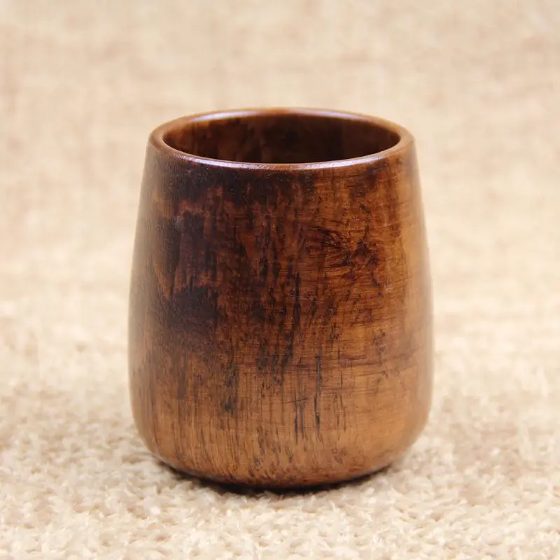 

Cup Natural Japanese Style Corwood Log Wood Grain Flat Big Belly Can Hold Coffee Milk Tea Ink Beer Red Wine Glass Chinese Style