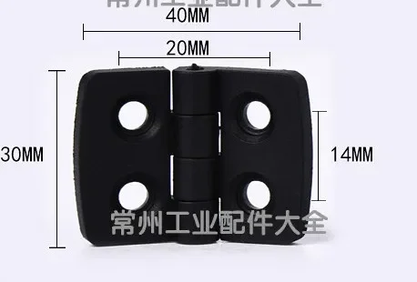 10pcs/set Black Color Nylon Plastic Butt Hinge for Wooden Box Furniture Electric Cabinet Hardware