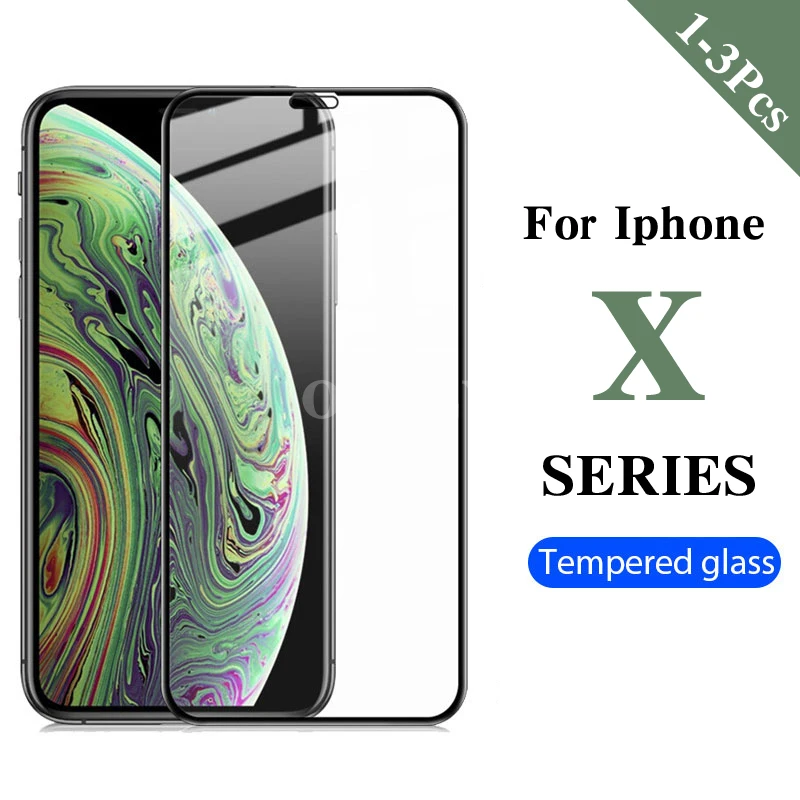 

1-3 Pcs Screenprotector on the iphonex iphonexs iphonexr Screen Protector for iphone xr x s xs max glass Smartphones Accessories